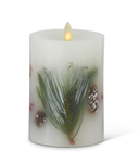 LUMINARA White Wax Berry & Pine Indoor Pillar
