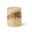 LUMINARA Birch Bark Wax Indoor Pillar Luminara