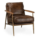 CHESTNUT LEATHER CHAIR