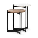 Marble and Wood Nesting Tables