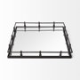 Christa Black Metal Mirrored Base Square Tray