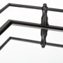 Christa Black Metal Mirrored Base Square Tray
