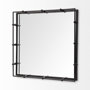 Christa Black Metal Mirrored Base Square Tray