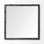 Christa Black Metal Mirrored Base Square Tray