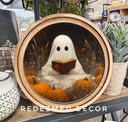 Round Ghost Book Art