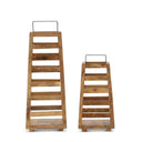 Wood Slat Lantern Small
