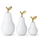 Small White & Gold Pear