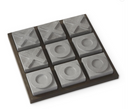 Gray Wood Tic Tac Toe Game Board