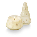 Winter White Glass Tree Candle