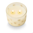 Winter White Glass Candle