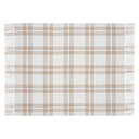Wheat Plaid Woven Throw Blanket 50x60 Fall Decor
