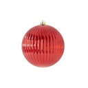 Ribbed Red Ornament