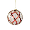 Glass Red & Gold Ornament