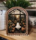 Arch Top Greenhouse Ghost Framed Art