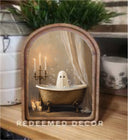 Arch Top Ghost In Tub Framed Art
