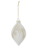 White & Gold Pine Ornament