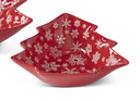 Red Christmas Tree Dish