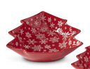 Red Christmas Tree Dish