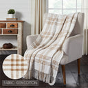 Wheat Plaid Woven Throw Blanket 50x60 Fall Decor