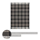 Eston Black Tan Plaid Throw Blanket 50x60 Farmhouse Decor