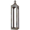 Gray metal lantern