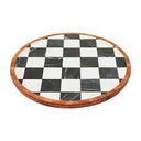 Round Black & White Check Ring Paddle Board