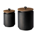 CyrilGray Metal W/ Brown Wood Lid