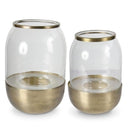 Gold Metal and Glass Hurricane