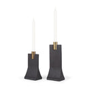 BLACK & GOLD TAPER CANDLEHOLDER