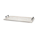 Natural Wooden Herringbone Rectangular Tray