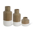 White/Tan Ceramic Vase