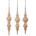 8" WOOD FINIAL ORNAMENT