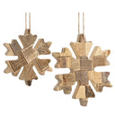 6" WOOD SNOWFLAKE ORNAMENT