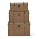 Wood & Woven Jute Nesting Chests