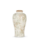 12" TAUPE FLORAL VASE