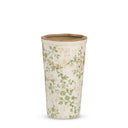 10" TAUPE FLORAL VASE