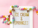 Ice Cream & Sprinkles Felt Ball Garland