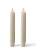 LUMINARA 6 inch Ivory Wax Taper Set of 2