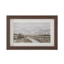Framed Watercolor Landscape Print 12"