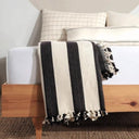 Black & White Large Striped Throw