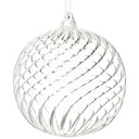 6" TEXTURED GLASS BALL ORNAMENT
