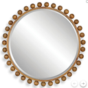 CYRA WALNUT ROUND MIRROR