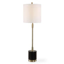 BUFFET LAMP BLK MARBLE & BRASS