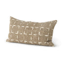 BROWN/CREAM WOVEN PILLOW