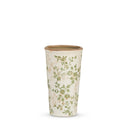 8.5" TAUPE FLORAL VASE