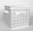 Canvas Storage Bin with Lid, 13"x13" (Single)