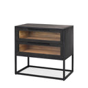 Metal & Wood Side Table