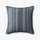 BLUE & IVORY STRIPED PILLOW