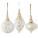 Distresed White Ornaments