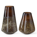 BROWN + CREAM VASE LARGE